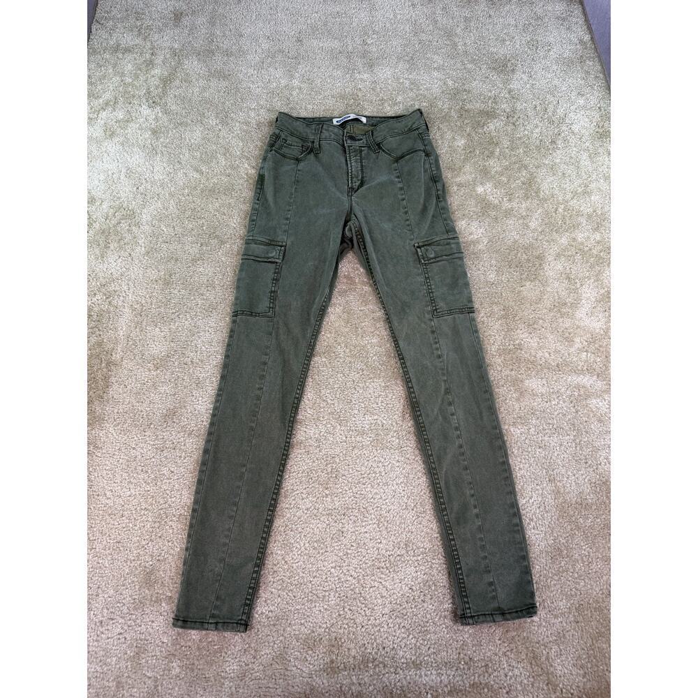 Old Navy Pants Womens Size 2 Rockstar Super Skinny High Rise Green Cargo C067